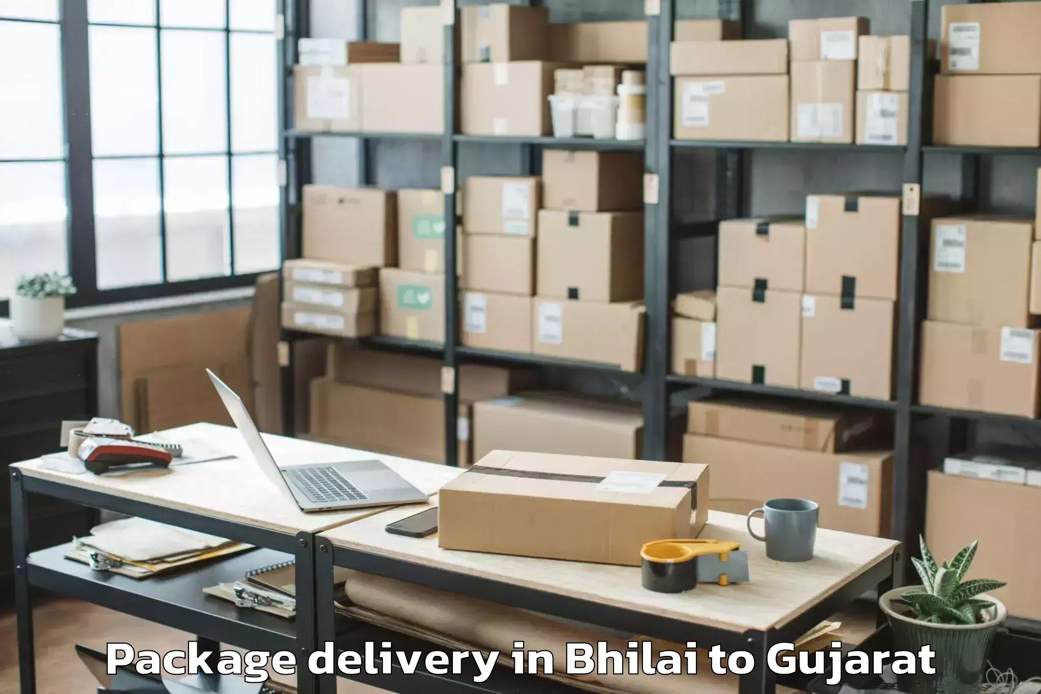 Top Bhilai to Porbandar Airport Pbd Package Delivery Available